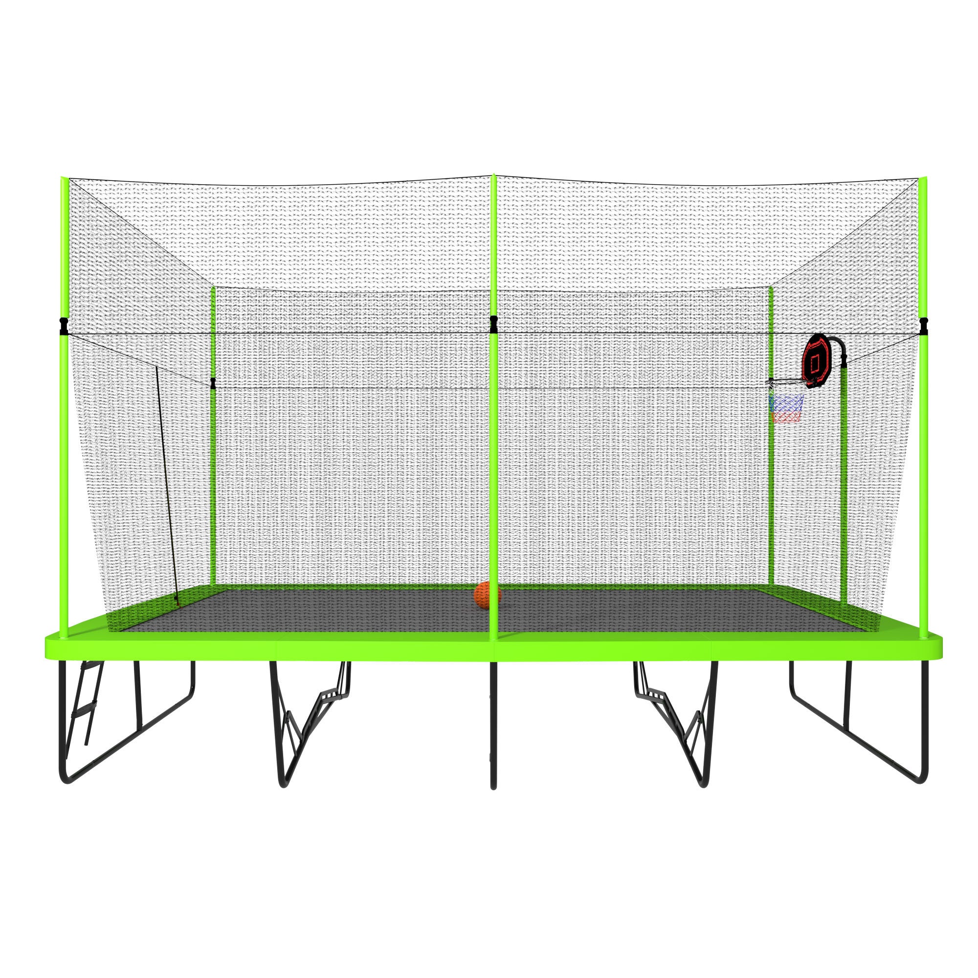10ft by 17ft Rectangule Trampoline with Green