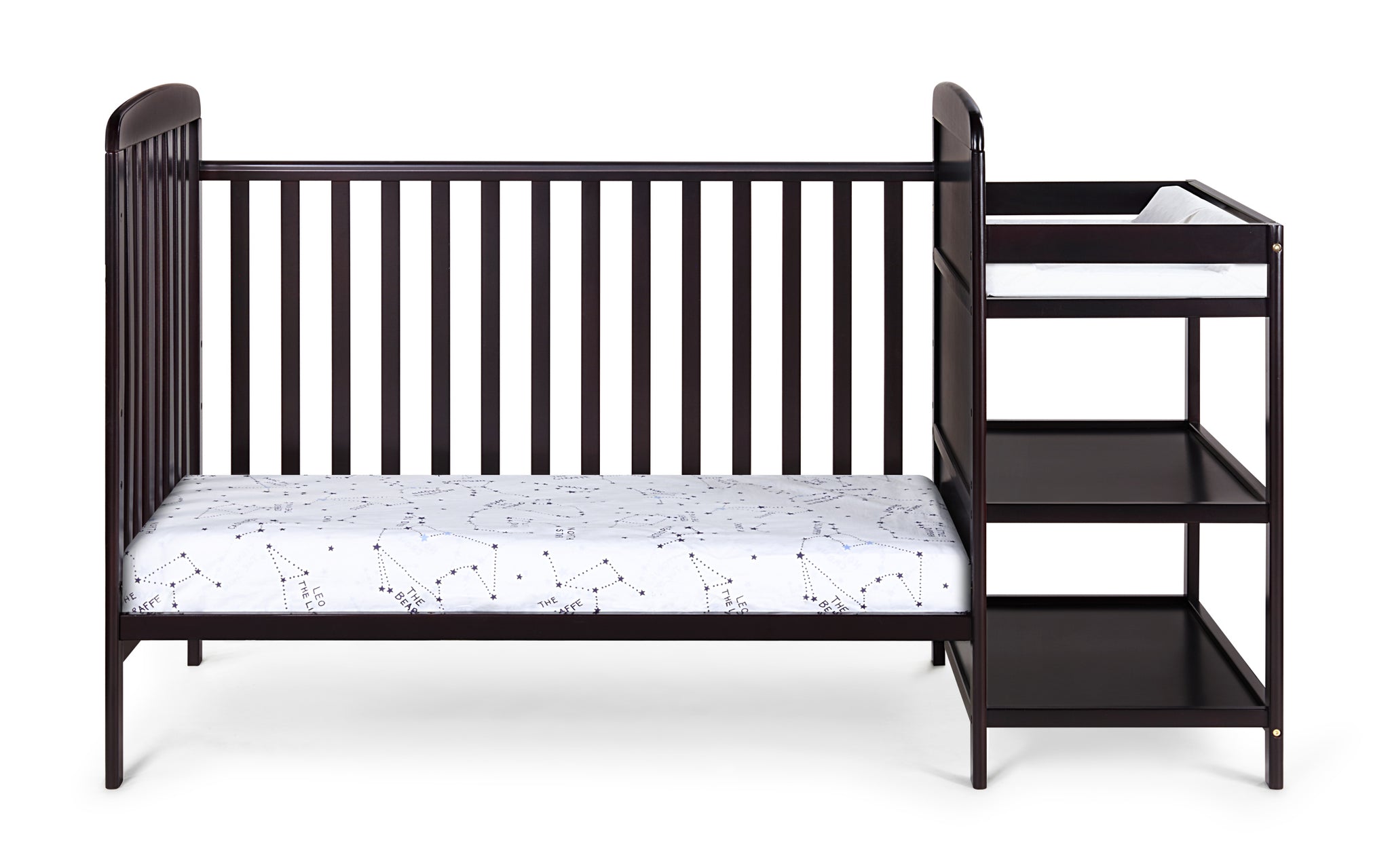 Ramsey 3 in 1 Convertible Crib and Changer Combo espresso-solid wood