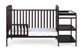 Ramsey 3 In 1 Convertible Crib And Changer Combo Espresso Espresso Solid Wood