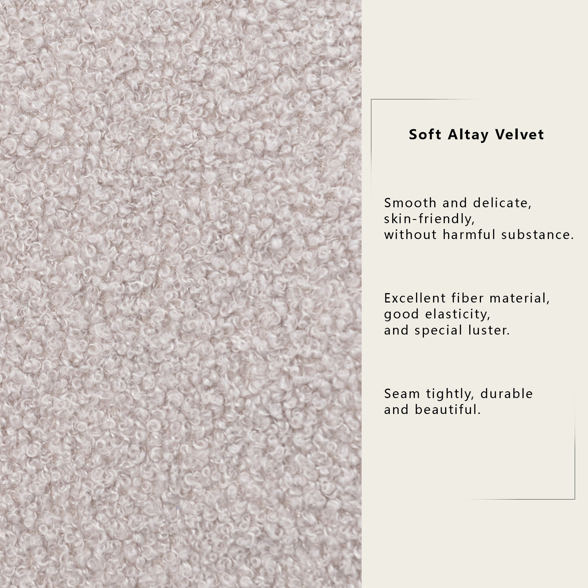 Orisfur. Modern Comfy Leisure Accent Chair, Teddy Short Plush Particle Velvet Armchair With Ottoman For Living Room Grey Foam Altay Velvet