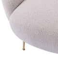 Orisfur. Modern Comfy Leisure Accent Chair, Teddy Short Plush Particle Velvet Armchair With Ottoman For Living Room Grey Foam Altay Velvet