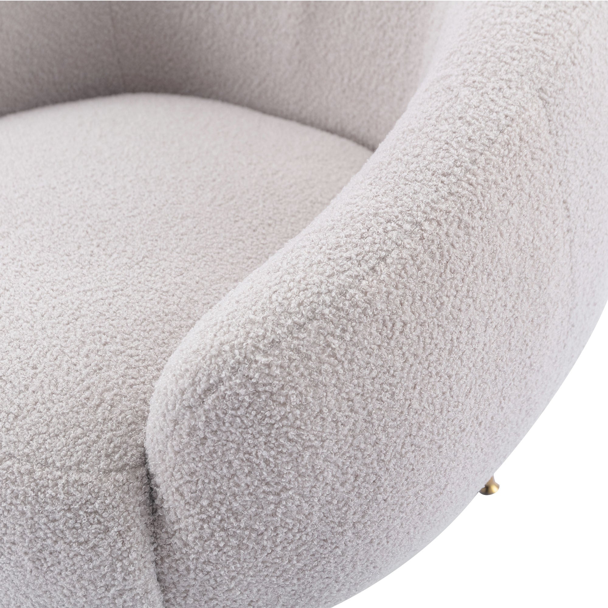 Orisfur. Modern Comfy Leisure Accent Chair, Teddy grey-foam-altay velvet
