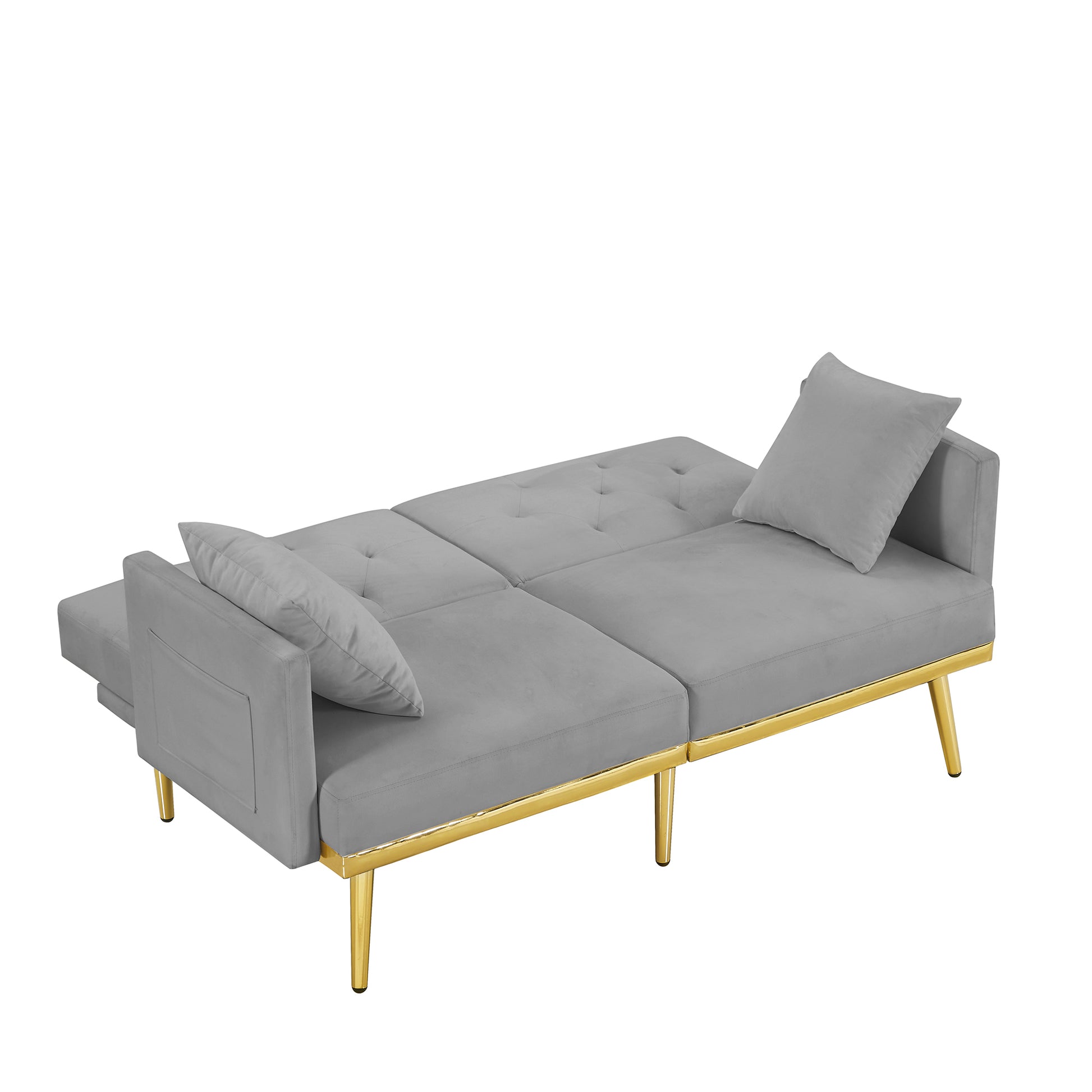 Grey Velvet Sofa Bed Gray Velvet Wood Foam Velvet 2 Seat
