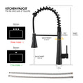 Commercial Matte Black Kitchen Faucet With Pull Down Sprayer And Magnetic Docking Spray Head Matte Black Stainless Steel