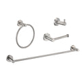 Brushed Nickel Bathroom Hardware Accessories 4 Pieces Set Brushed Nickel Stainless Steel