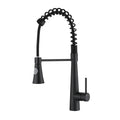 Commercial Matte Black Kitchen Faucet With Pull Down Sprayer And Magnetic Docking Spray Head Matte Black Stainless Steel