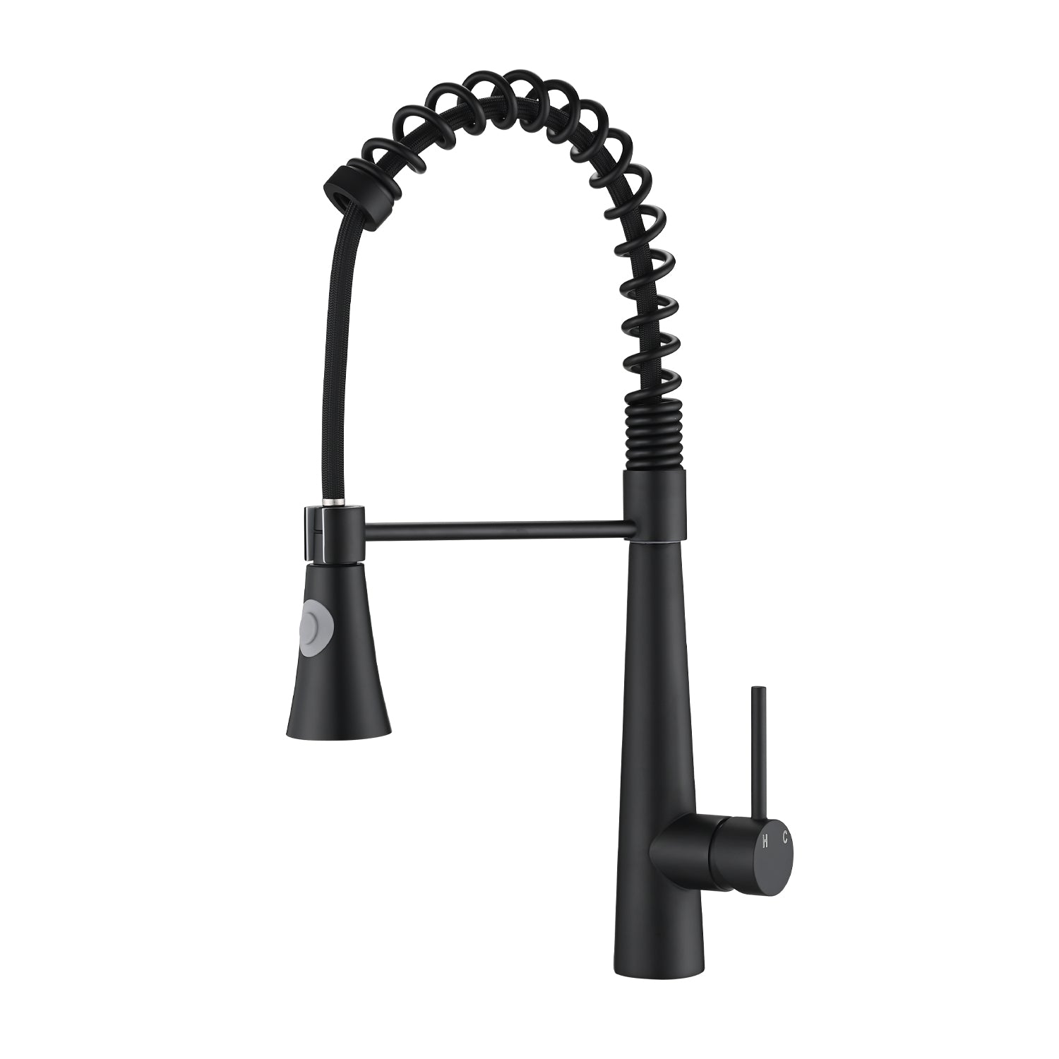 Commercial Matte Black Kitchen Faucet With Pull Down Sprayer And Magnetic Docking Spray Head Matte Black Stainless Steel