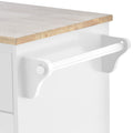 Kitchen Island Cart with Storage Cabinet and Two white-mdf