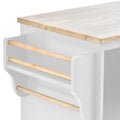 Kitchen Island Cart with Storage Cabinet and Two white-mdf