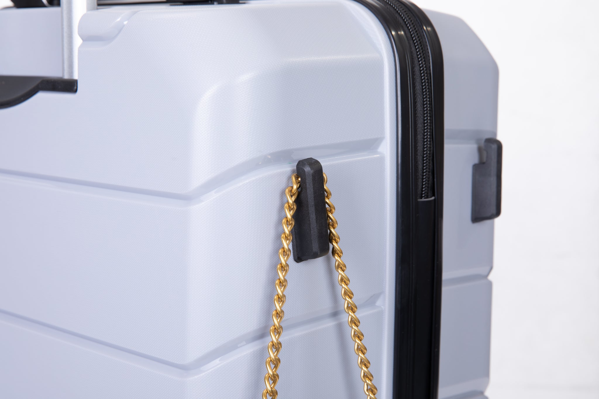 Hardshell Suitcase Spinner Wheels PP Luggage Sets silver-polypropylene