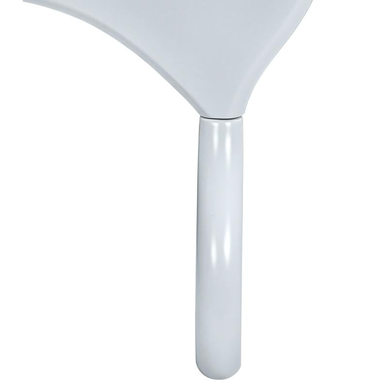 Home Modern Triangle Coffee Table White Solid Wood