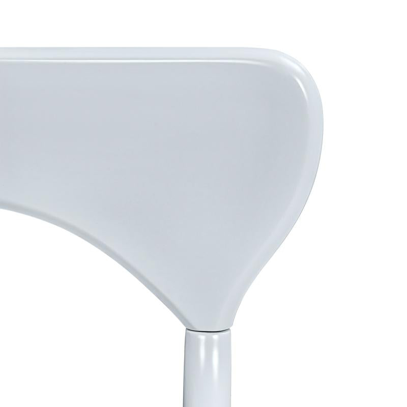 Home Modern Triangle Coffee Table White Solid Wood