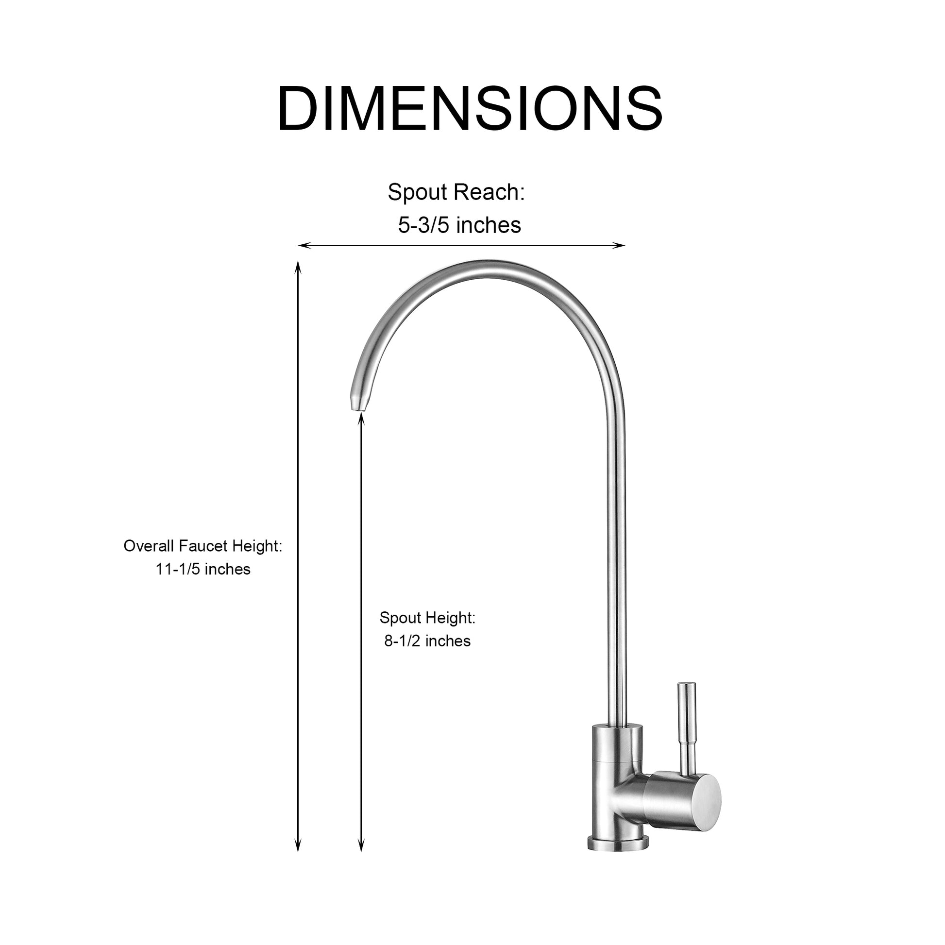 Lead Free Drinking Water Faucet,Brushed Nickel Finish Brushed Nickel Stainless Steel