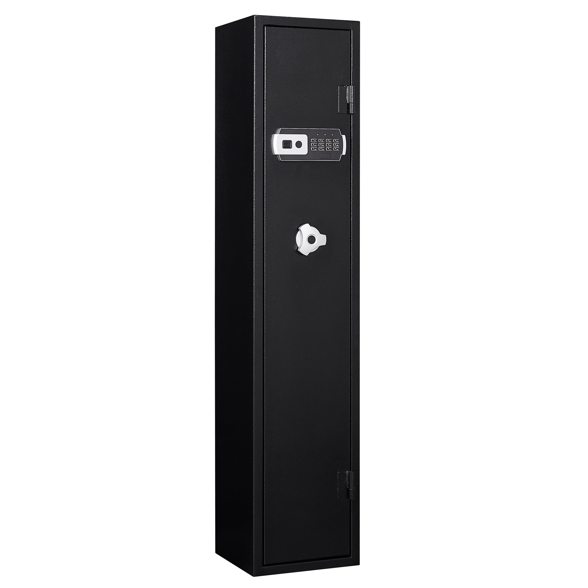 5 Gun Safe for Home Rifle and Pistols, Quick Access black-steel