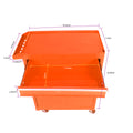 Detachable 5 Drawer Tool Chest with Bottom Cabinet and orange-metal