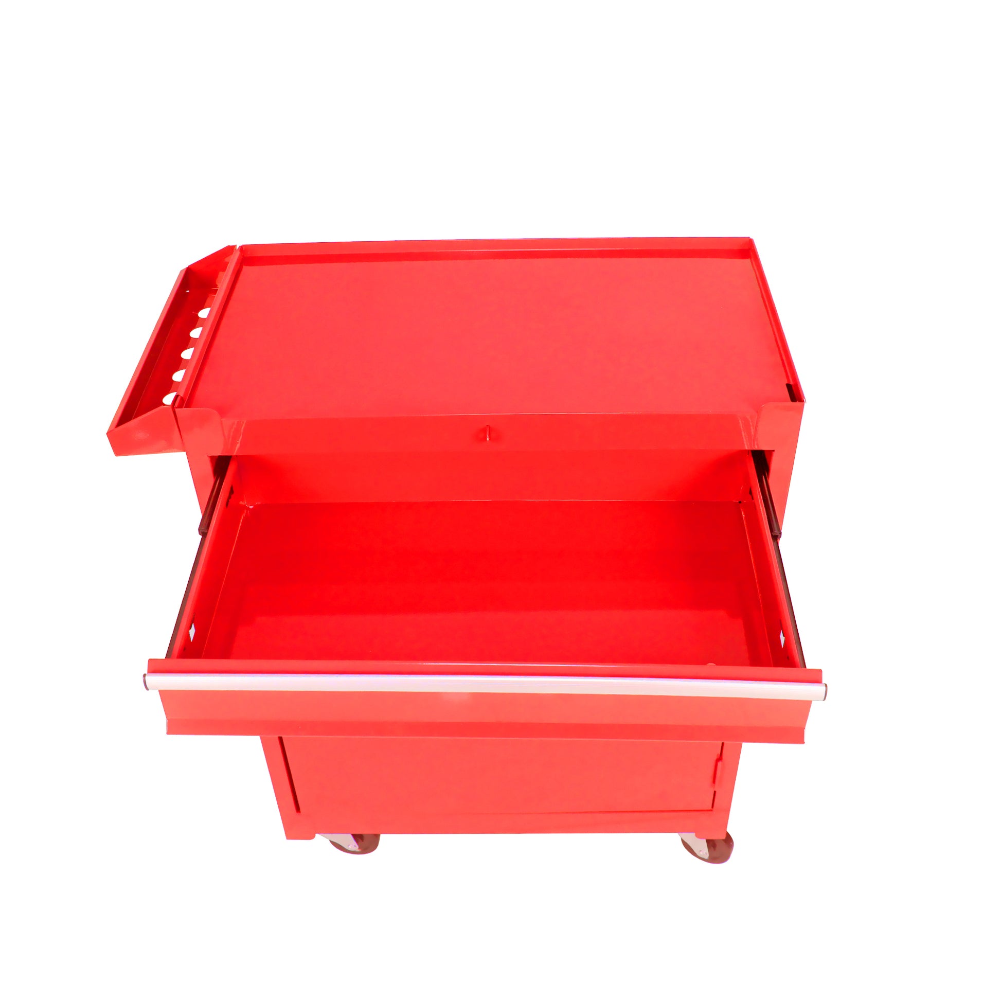 Detachable 5 Drawer Tool Chest with Bottom Cabinet and red-metal