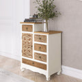 Wooden Cabinet With 5 Drawers And 1 Door, Retro