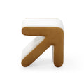 Modern Creative Upholstered Velvet Sofa Stool Kids Stool Shoe Bench Footrest Footstool Multifaceted Stool Ottoman Coffee Table Arrow Design Handicraft Decoration For Living Room Bedroom,Beige Gold Beige Velvet