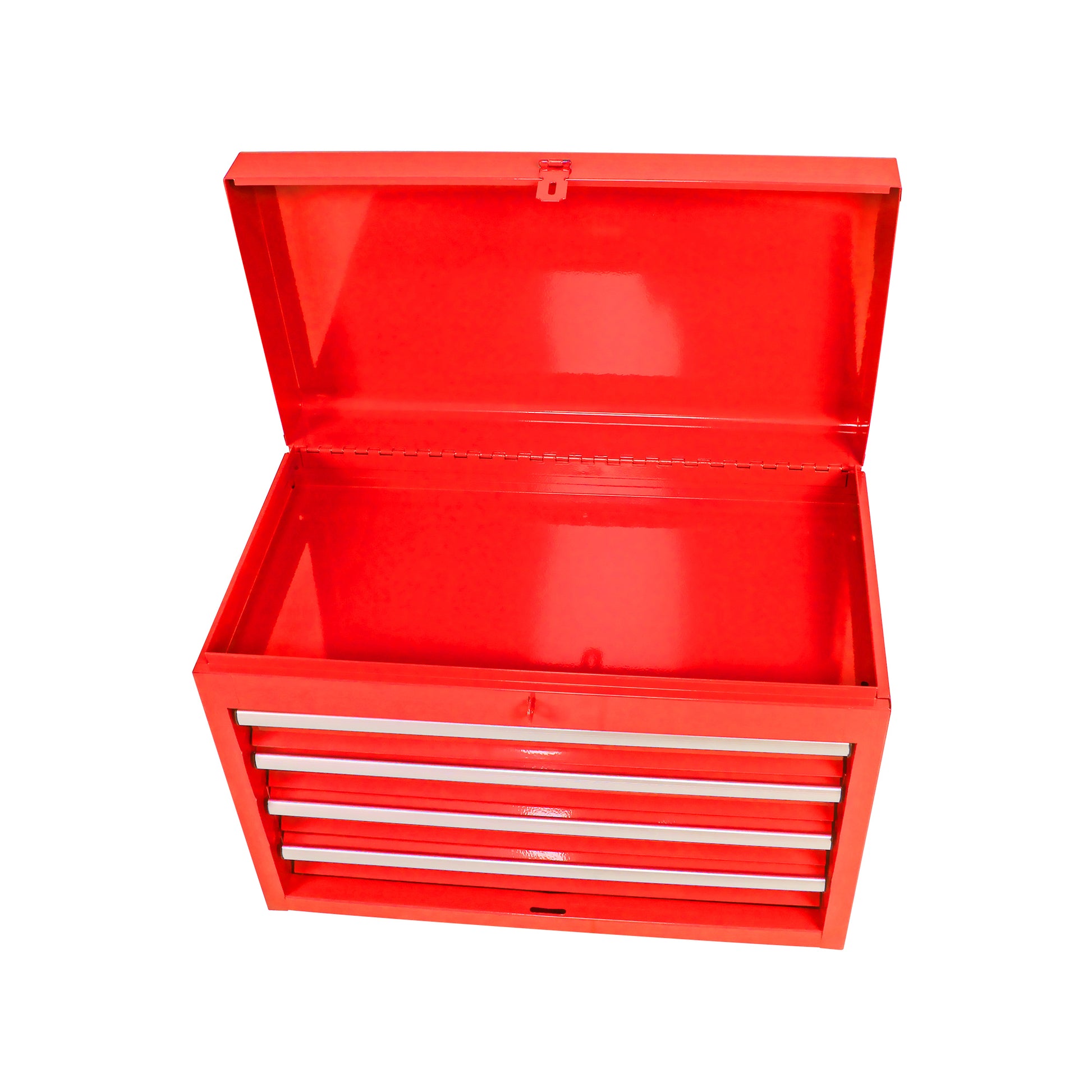 Detachable 5 Drawer Tool Chest With Bottom Cabinet And One Adjustable Shelf Red Red Metal