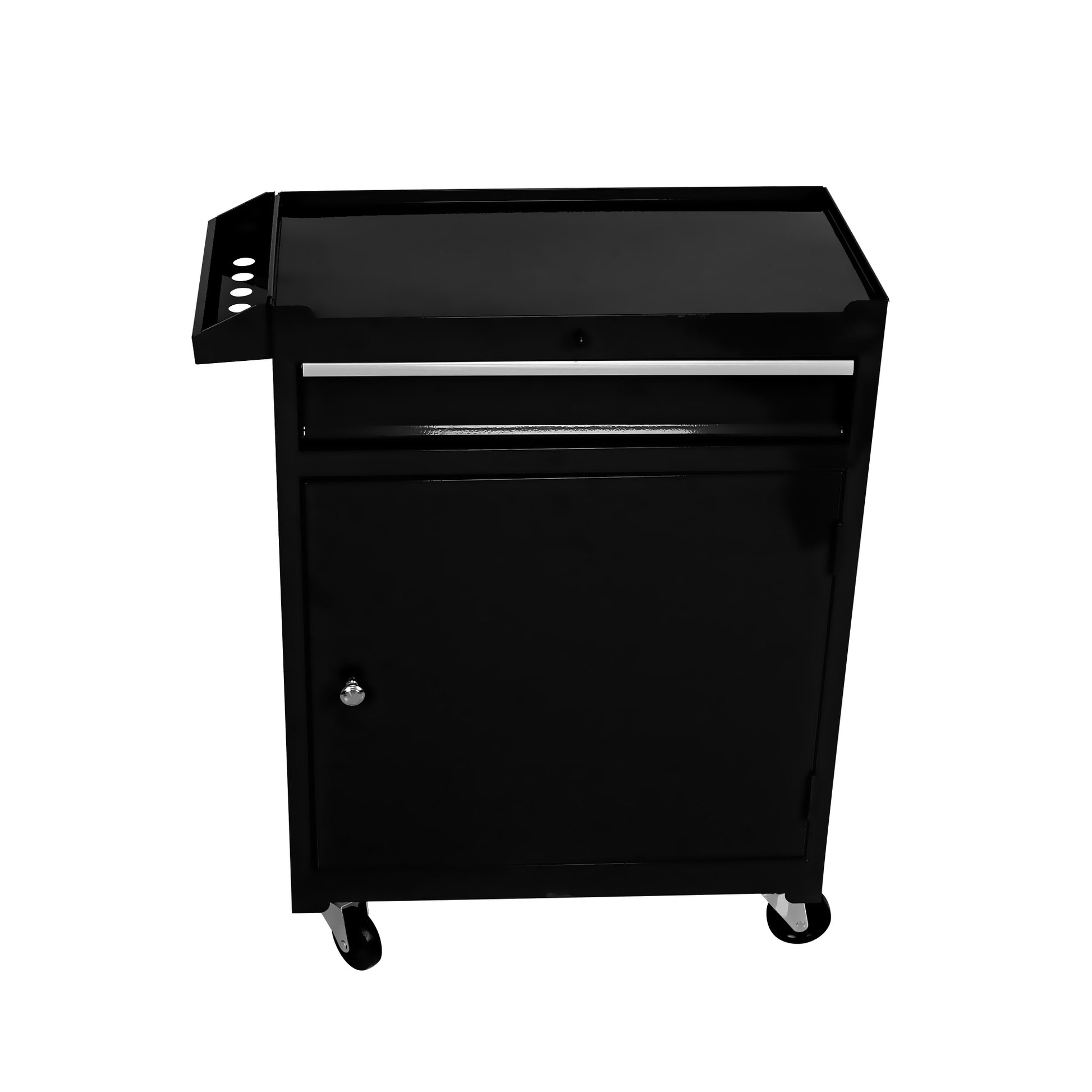 Detachable 5 Drawer Tool Chest with Bottom Cabinet and black-metal