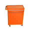 Detachable 5 Drawer Tool Chest with Bottom Cabinet and orange-metal