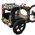 Camouflage Foldable Bicycle Trailer Bike Trailer For Camping Pet Dog Cat Luggage Carry Anthracite Oxford Fabric Steel