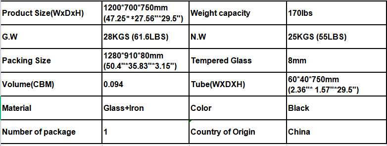 Dining Table Black Glass