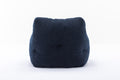 010 Soft Teddy Fabric Tufted Foam Bean Bag Chair With Teddy Fabric Dark Blue Dark Blue Primary Living Space Soft Modern Foam Teddy