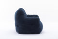 010 Soft Teddy Fabric Tufted Foam Bean Bag Chair With Teddy Fabric Dark Blue Dark Blue Primary Living Space Soft Modern Foam Teddy