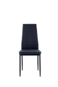 Dining Chair Set For 4 Black Pu
