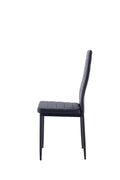 Dining Chair Set For 4 Black Pu