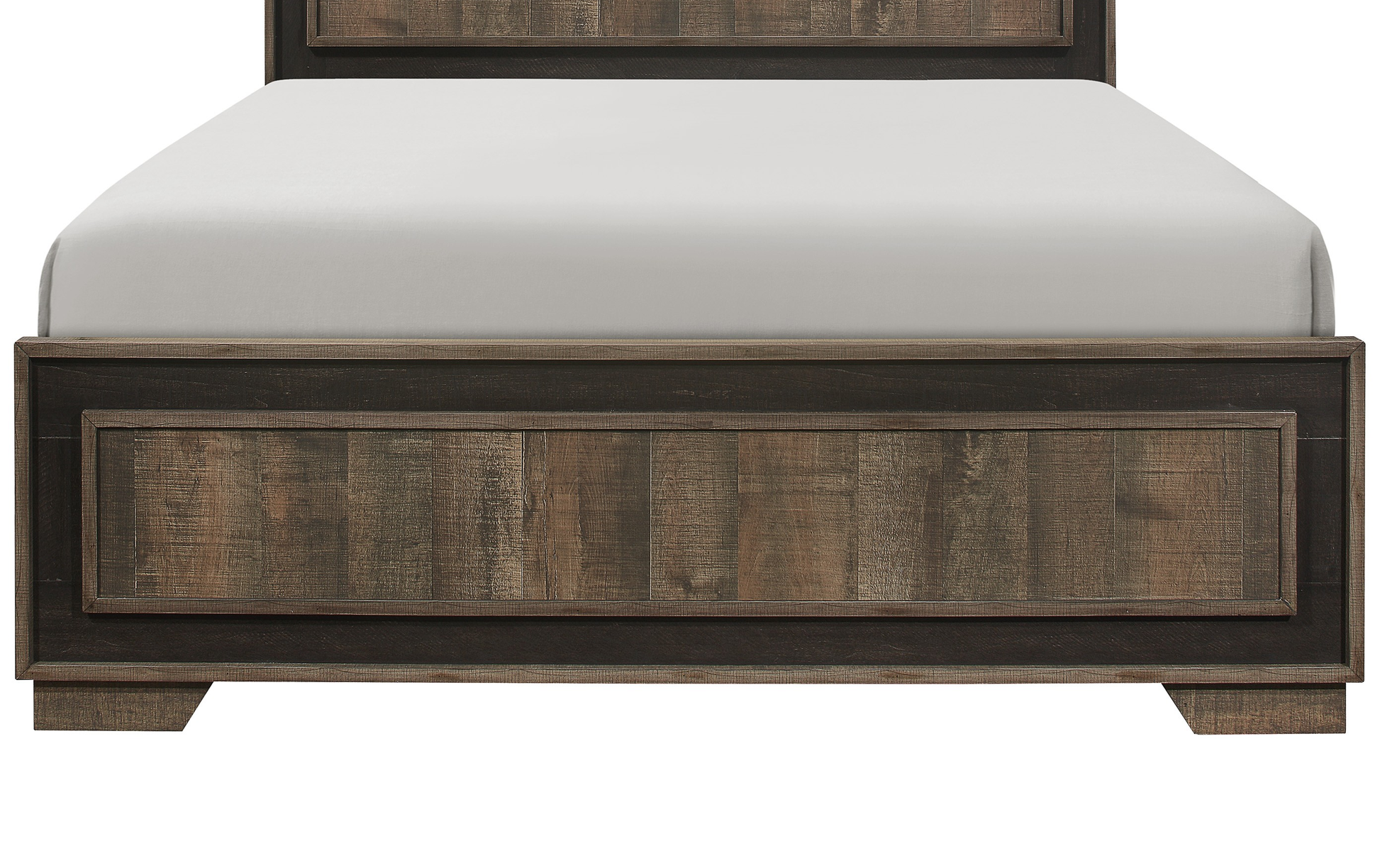 Modern Line Design Two Tone Finish 1Pc Queen Size Bed Attractive Bedroom Furniture Box Spring Required Queen Multicolor Wood Bedroom Contemporary,Modern Bed Frame Wood