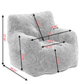 010 Soft Teddy Fabric Tufted Foam Bean Bag Chair With Teddy Fabric Green Green Primary Living Space Soft Modern Foam Teddy