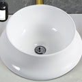 Vessel Bathroom Sink Basin In White Ceramic -