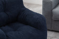 010 Soft Teddy Fabric Tufted Foam Bean Bag Chair With Teddy Fabric Dark Blue Dark Blue Primary Living Space Soft Modern Foam Teddy