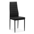 Dining Chair Set For 4 Black Pu