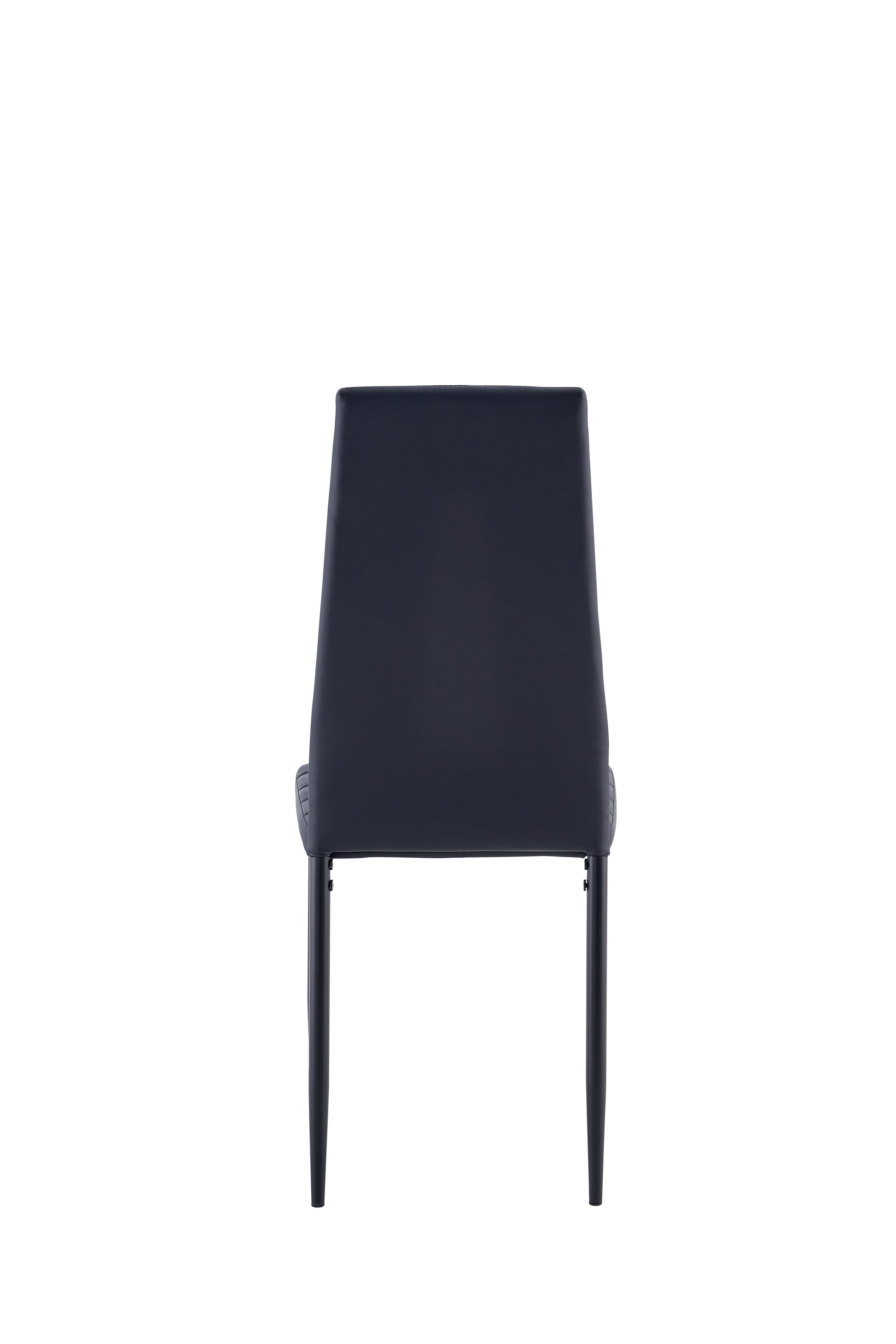 Dining Chair Set For 4 Black Pu
