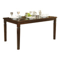 6pc Transitional Style Dining Furniture Set Table with espresso-seats 6-dining