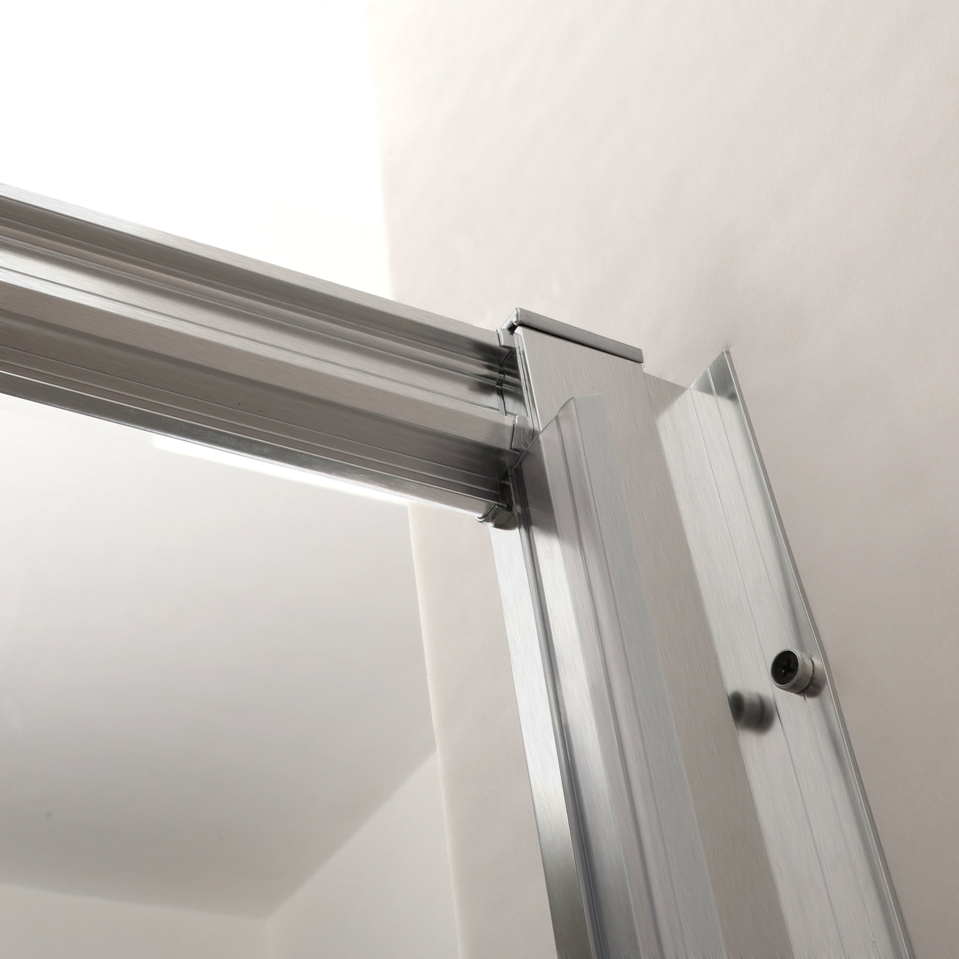 Shower Door 60" W x 72"H Single Sliding Bypass Shower brushed nickel-glass