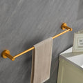 6 Piece Bathroom Towel Rack Set Wall Mount brushed gold-aluminium