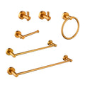 6 Piece Bathroom Towel Rack Set Wall Mount Brushed Gold Aluminium