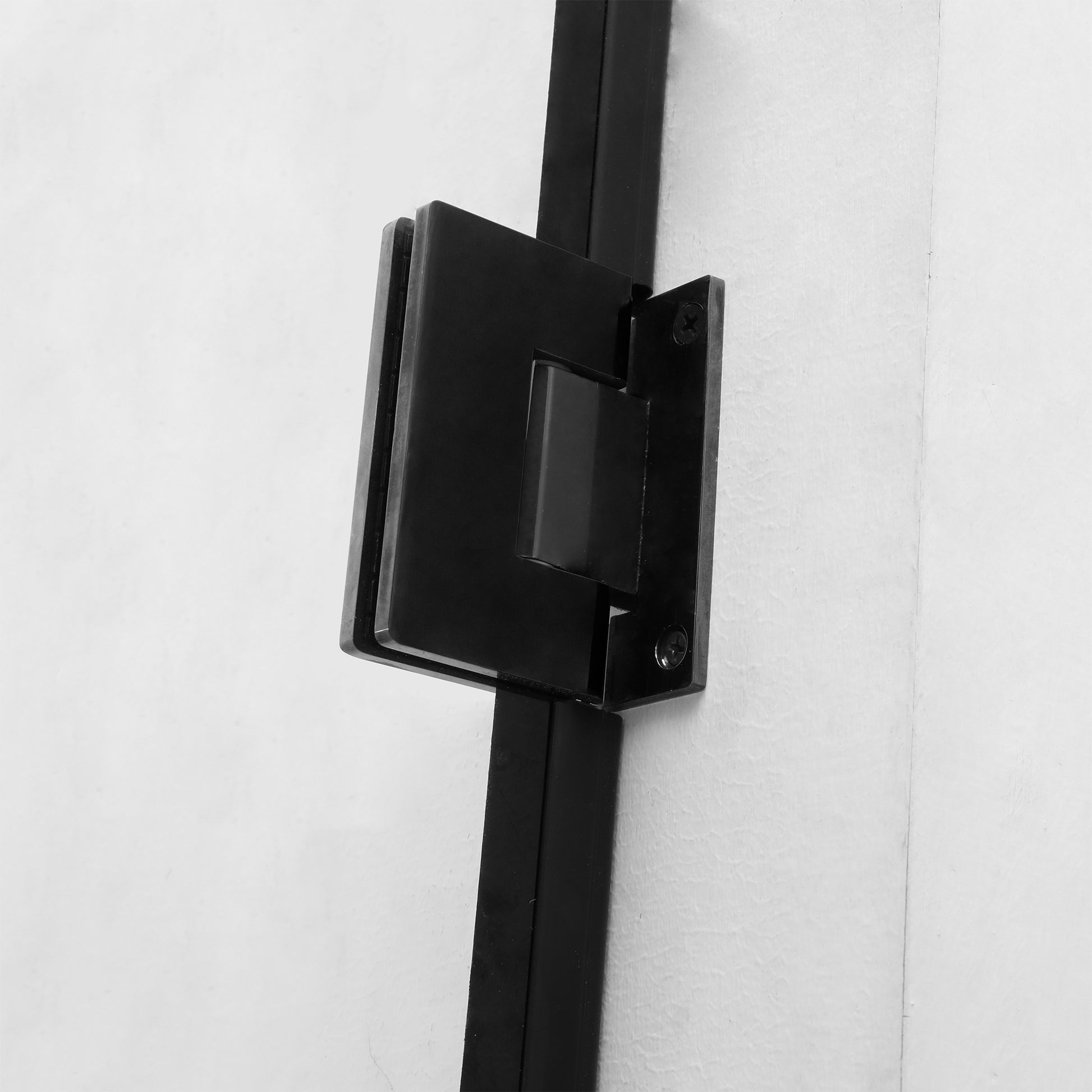 Shower Door 40" W x 72" H Pivot Frameless Shower Door matte black-glass