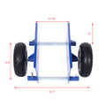 600Lb Panel Dolly10In. Pneumatic Wheels ,Blue Blue Metal