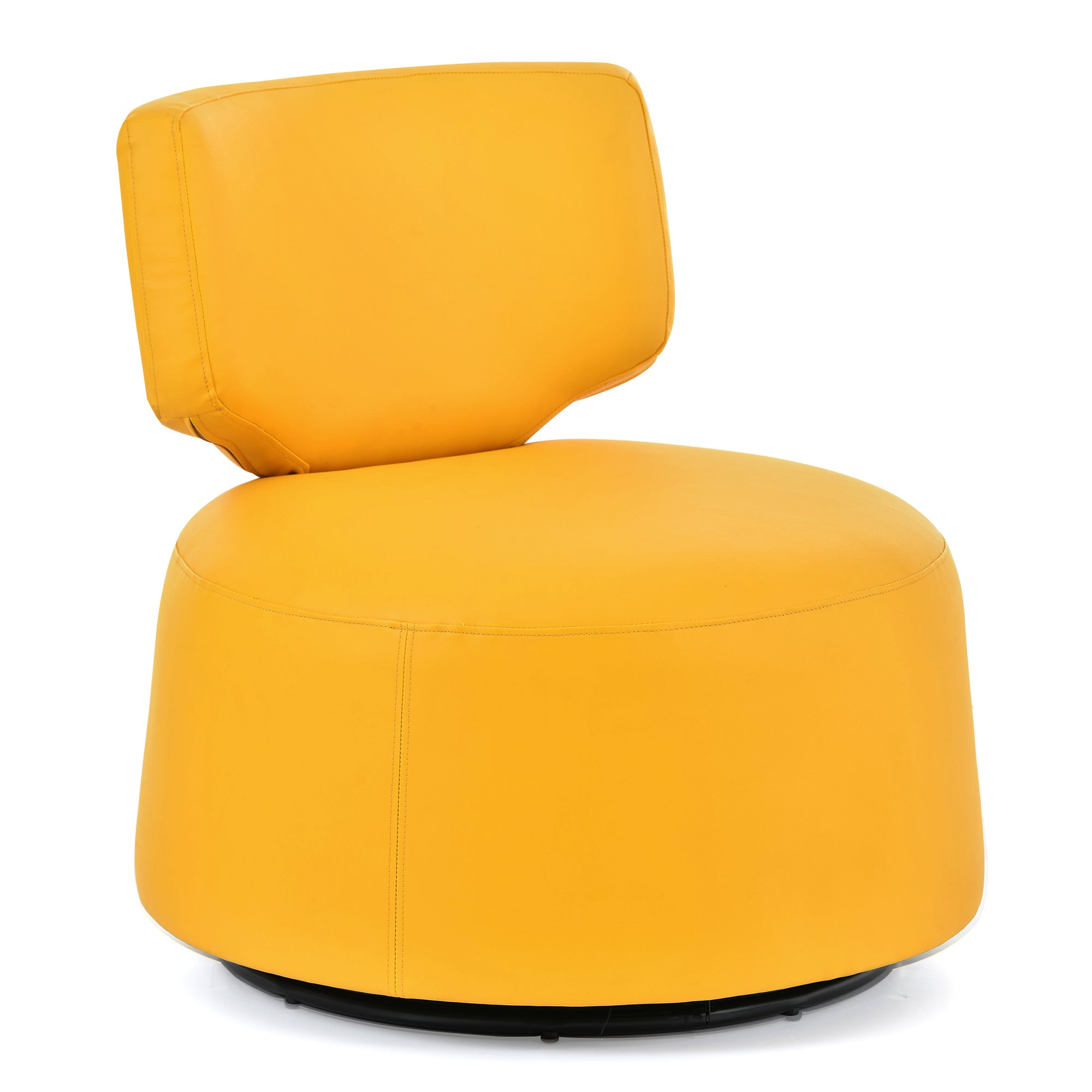 29.13" Wide Swivel Chair yellow-pu