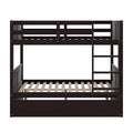 Full Over Full Bunk Bed With Twin Size Trundle, Espresso Old Sku: Lp000250Aap Full Espresso Solid Wood