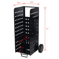 Firewood Cart,Fireplace Log Rolling Cart,Wood Rack ,Heavy Duty In Door Outdoor Rolling Cart Black Steel