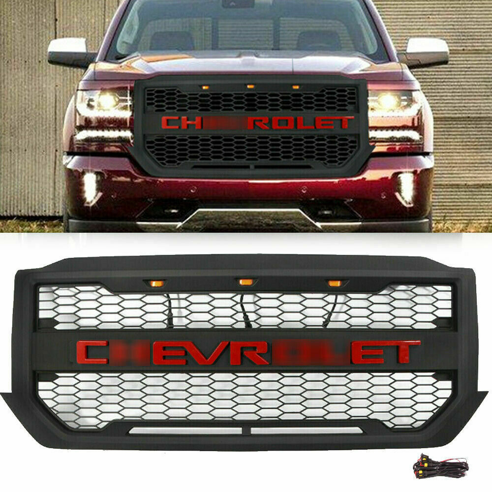 Front Upper & Lower Honeycomb Mesh Bumper Grille