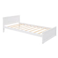 Twin Size Loft Bed With A Stand Alone Bed, Shelves,Desk,And Wardrobe White White Solid Wood