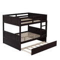 Full Over Full Bunk Bed With Twin Size Trundle, Espresso Old Sku: Lp000250Aap Full Espresso Solid Wood