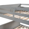 Full Over Full Bunk Bed With Twin Size Trundle, Gray Old Sku: Lp000250Aae Full Gray Solid Wood